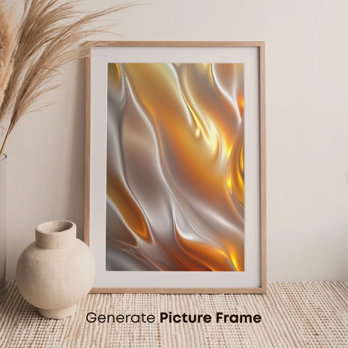 Golden Silk Symphony: Fluid Elegance in Motion - Image 7