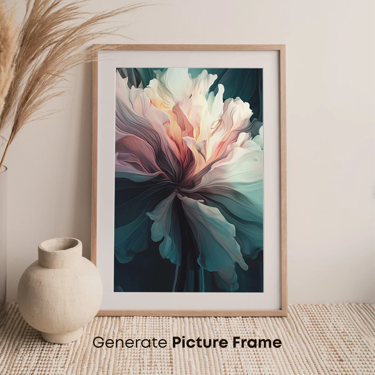 Ethereal Bloom: Abstract Floral Fusion - Image 7