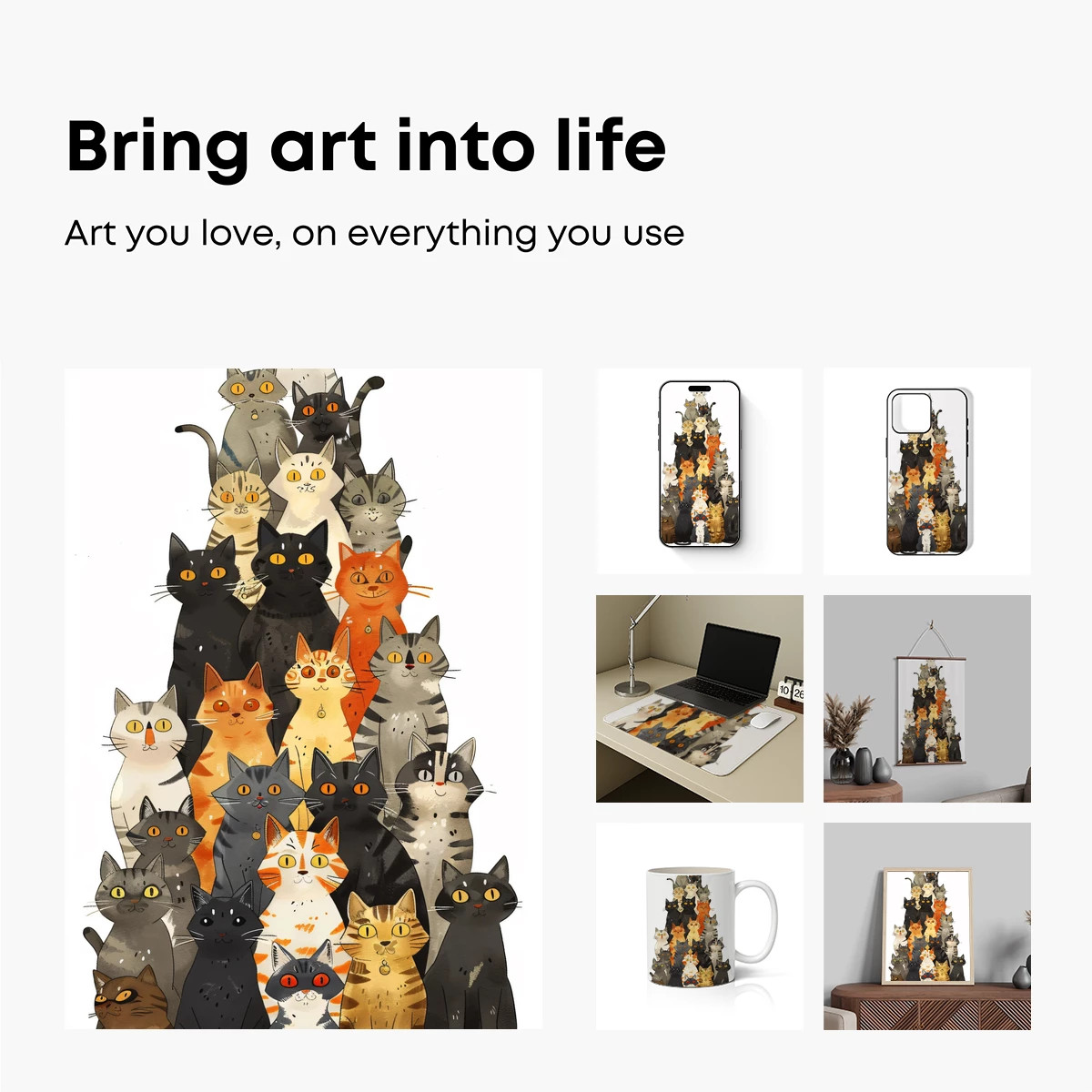 Feline Pyramid: A Whimsical Gathering of Cats - Image 2