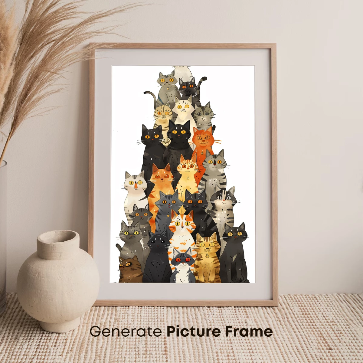 Feline Pyramid: A Whimsical Gathering of Cats - Image 7