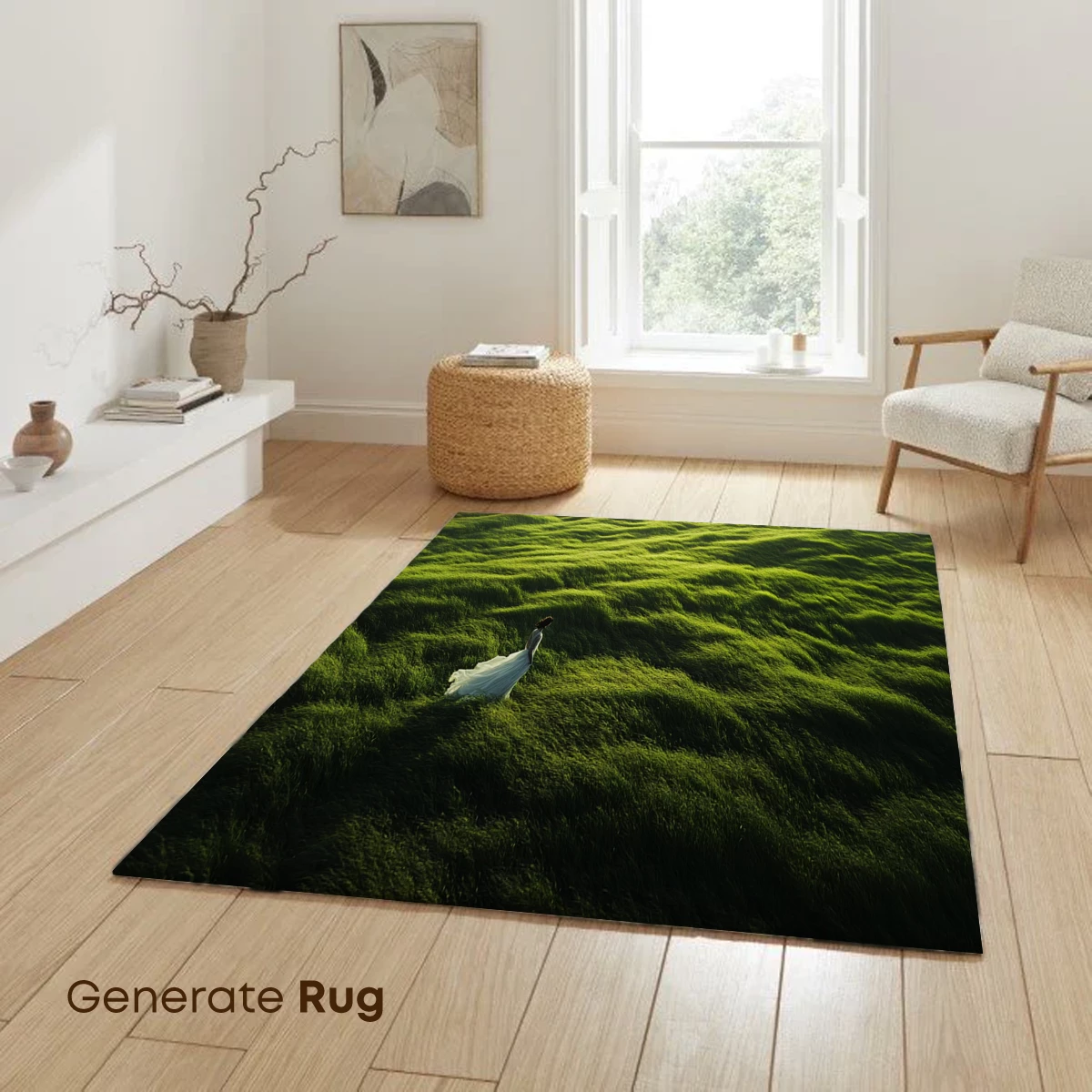 Ethereal Wanderer in Verdant Waves - Image 6