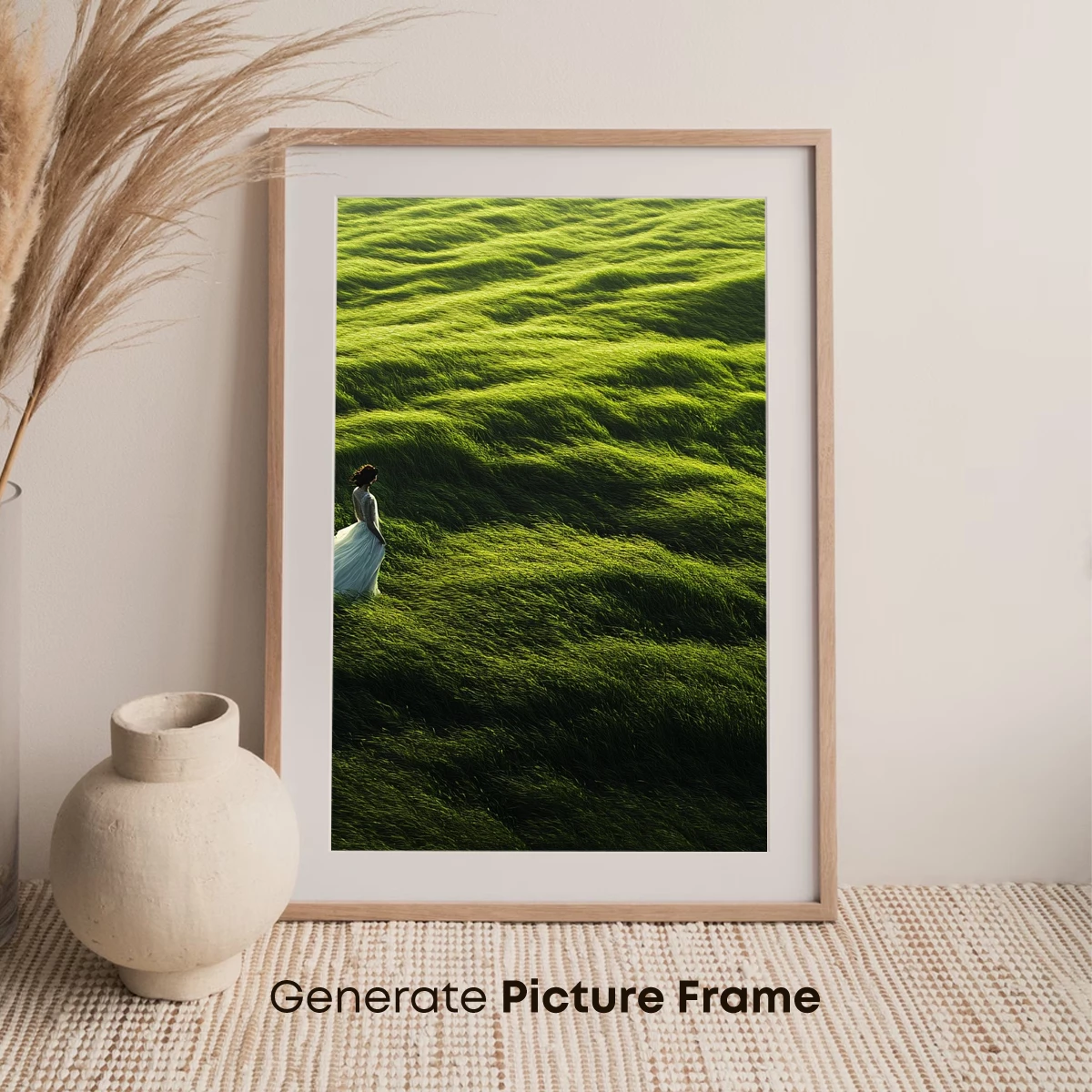 Ethereal Wanderer in Verdant Waves - Image 7