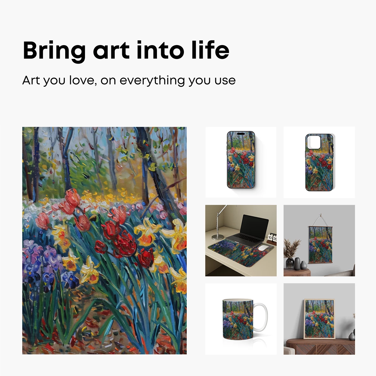 Impressionist Spring Symphony: Tulips and Daffodils Ablaze - Image 2