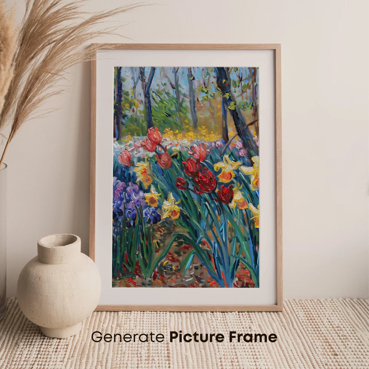 Impressionist Spring Symphony: Tulips and Daffodils Ablaze - Image 7