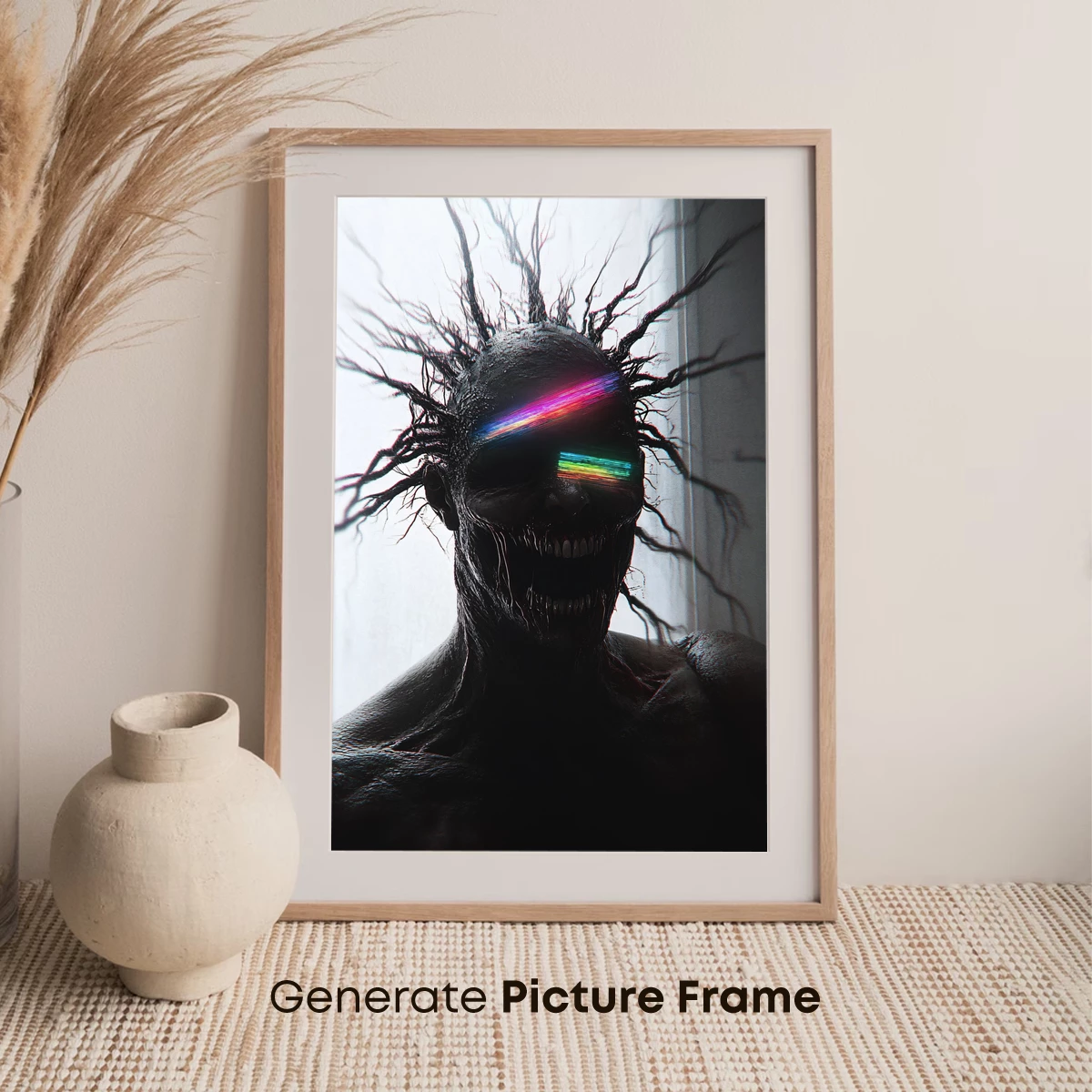 Cyberpunk Demon with Rainbow Eyes - Image 7