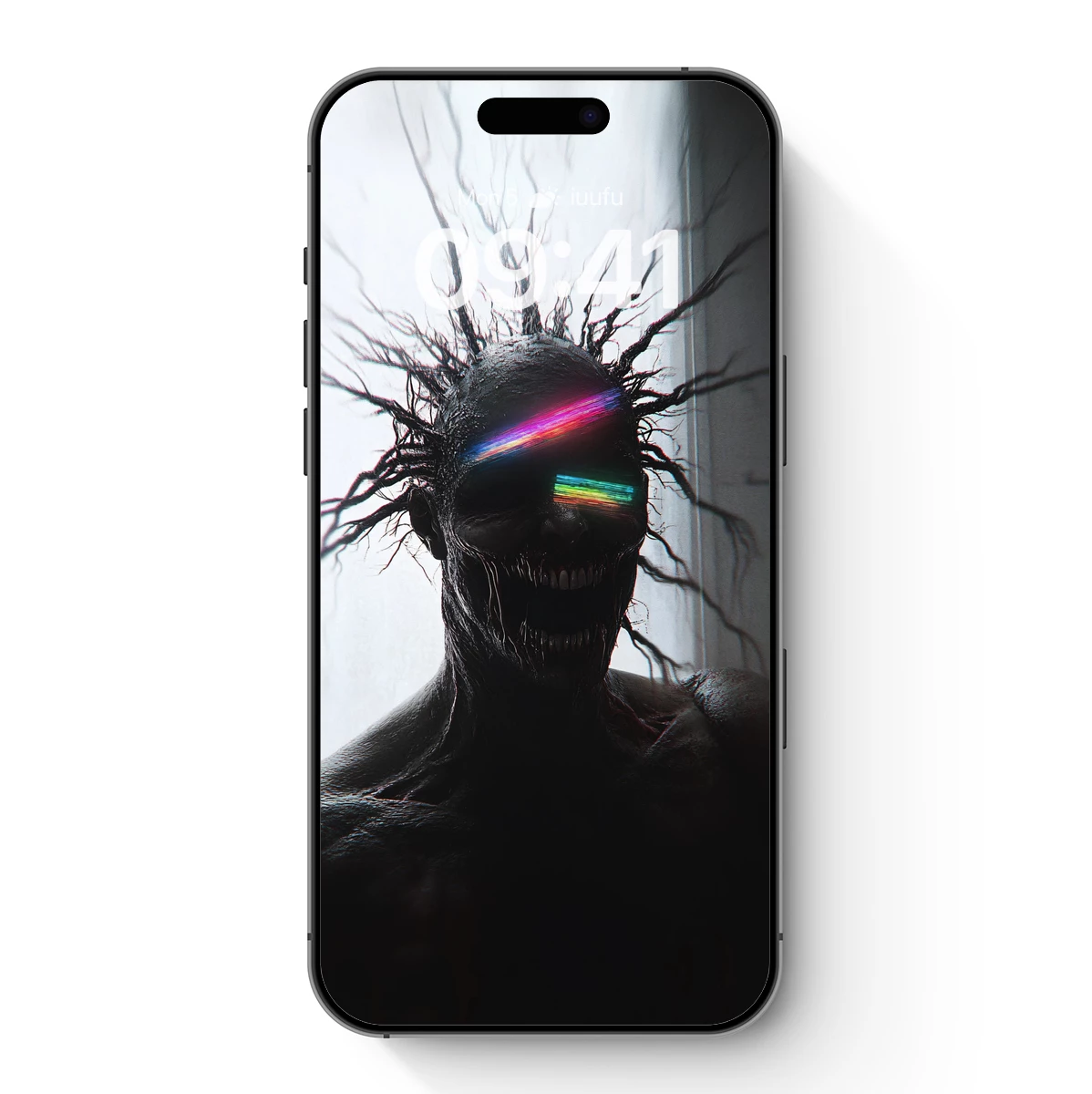 Cyberpunk Demon with Rainbow Eyes Cyberpunk Demon with Rainbow Eyes