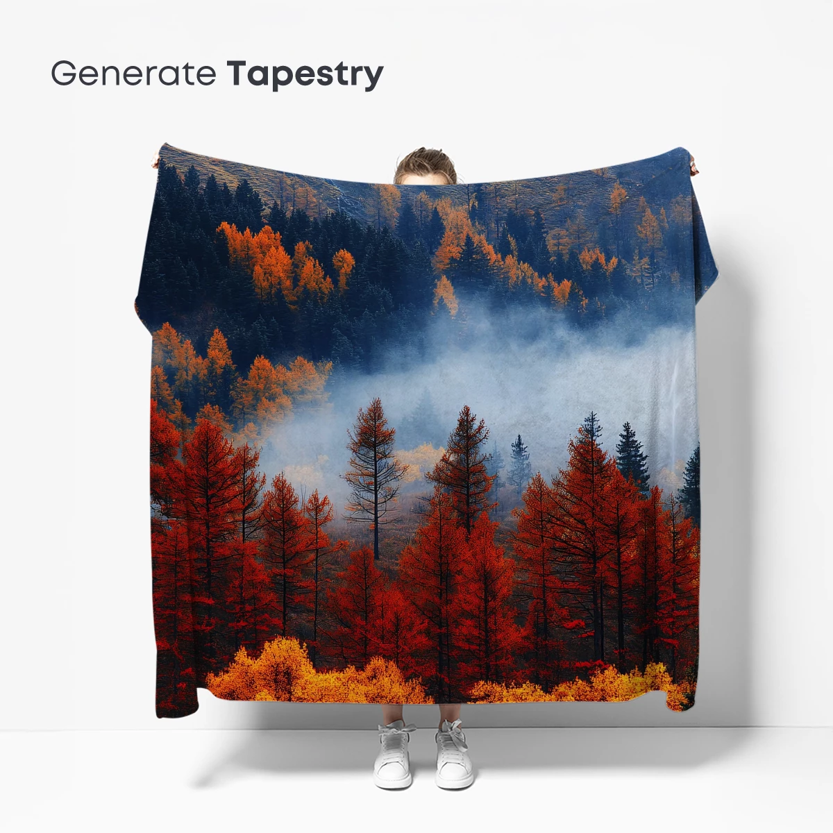 Autumn Mist Over Golden Forest - Image 5