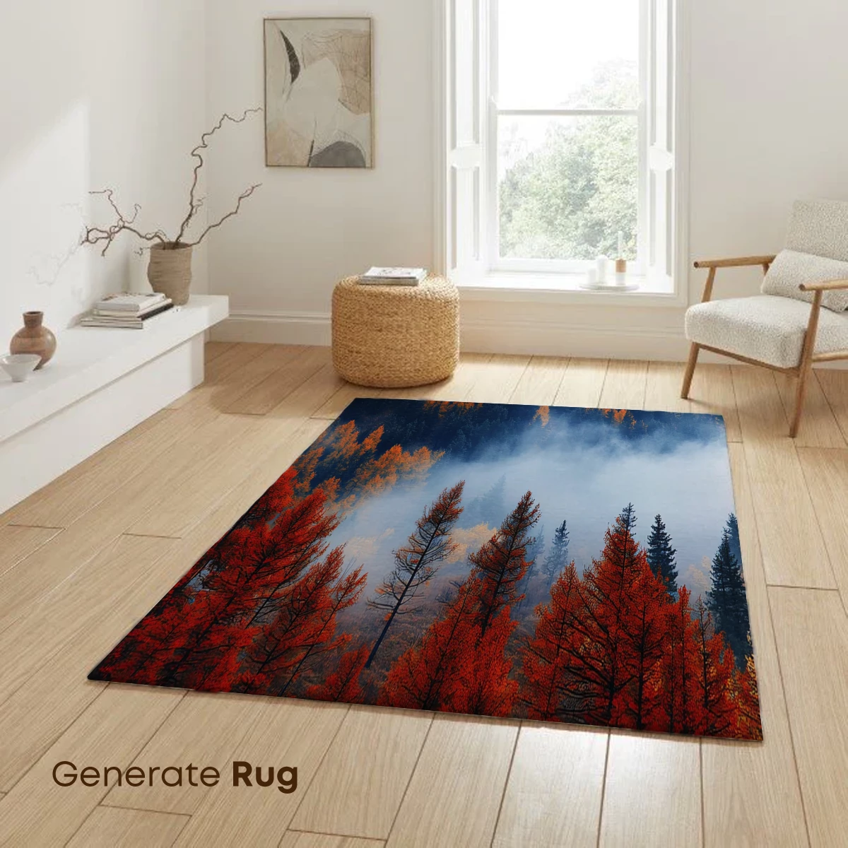 Autumn Mist Over Golden Forest - Image 6