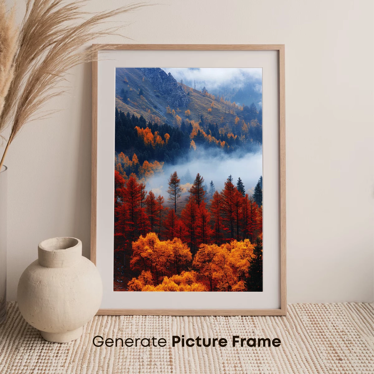 Autumn Mist Over Golden Forest - Image 7