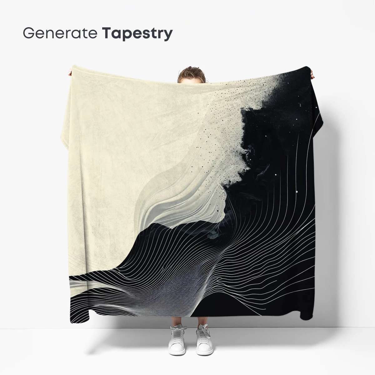 Ethereal Wave Symphony: Abstract Line Art Fusion - Image 5