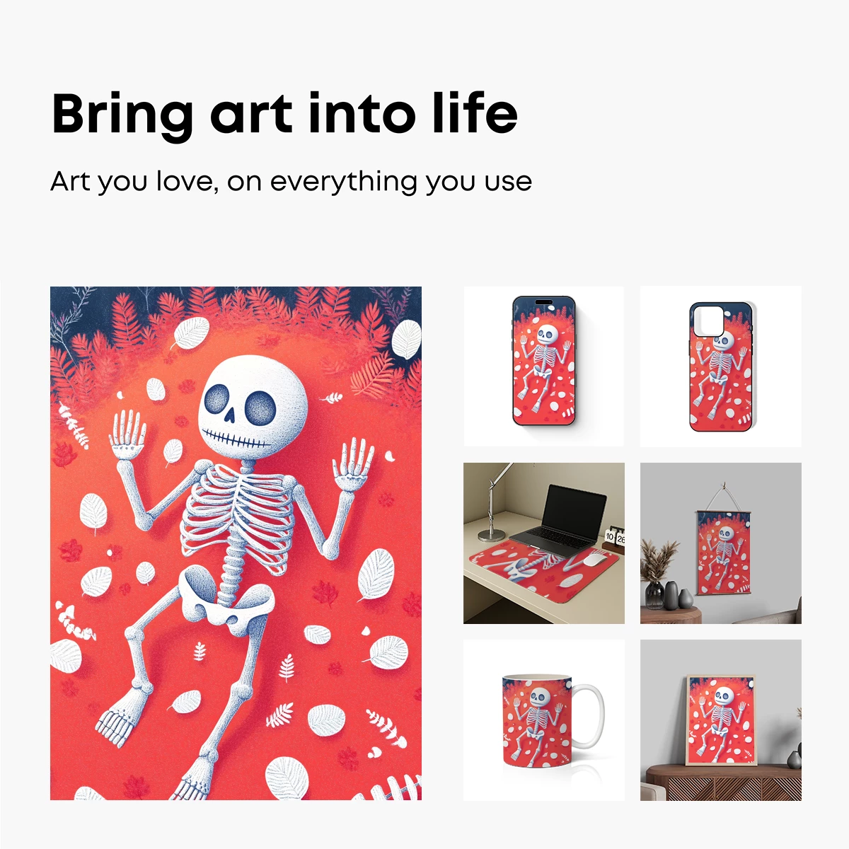 Dancing Skeleton in Autumn Bliss - Image 2