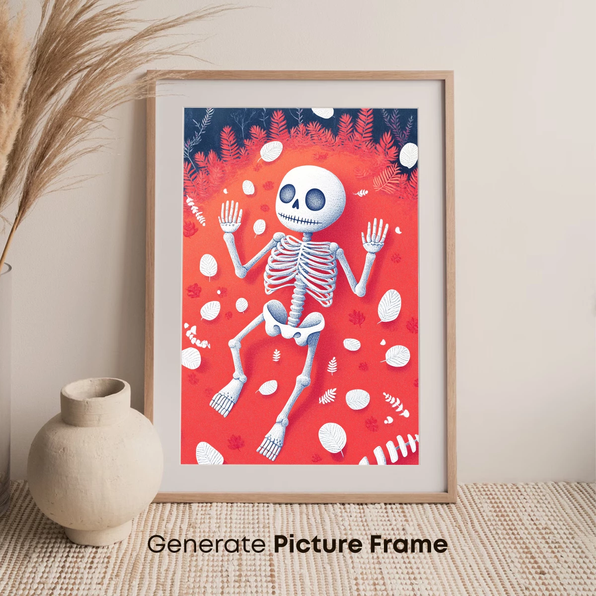 Dancing Skeleton in Autumn Bliss - Image 7
