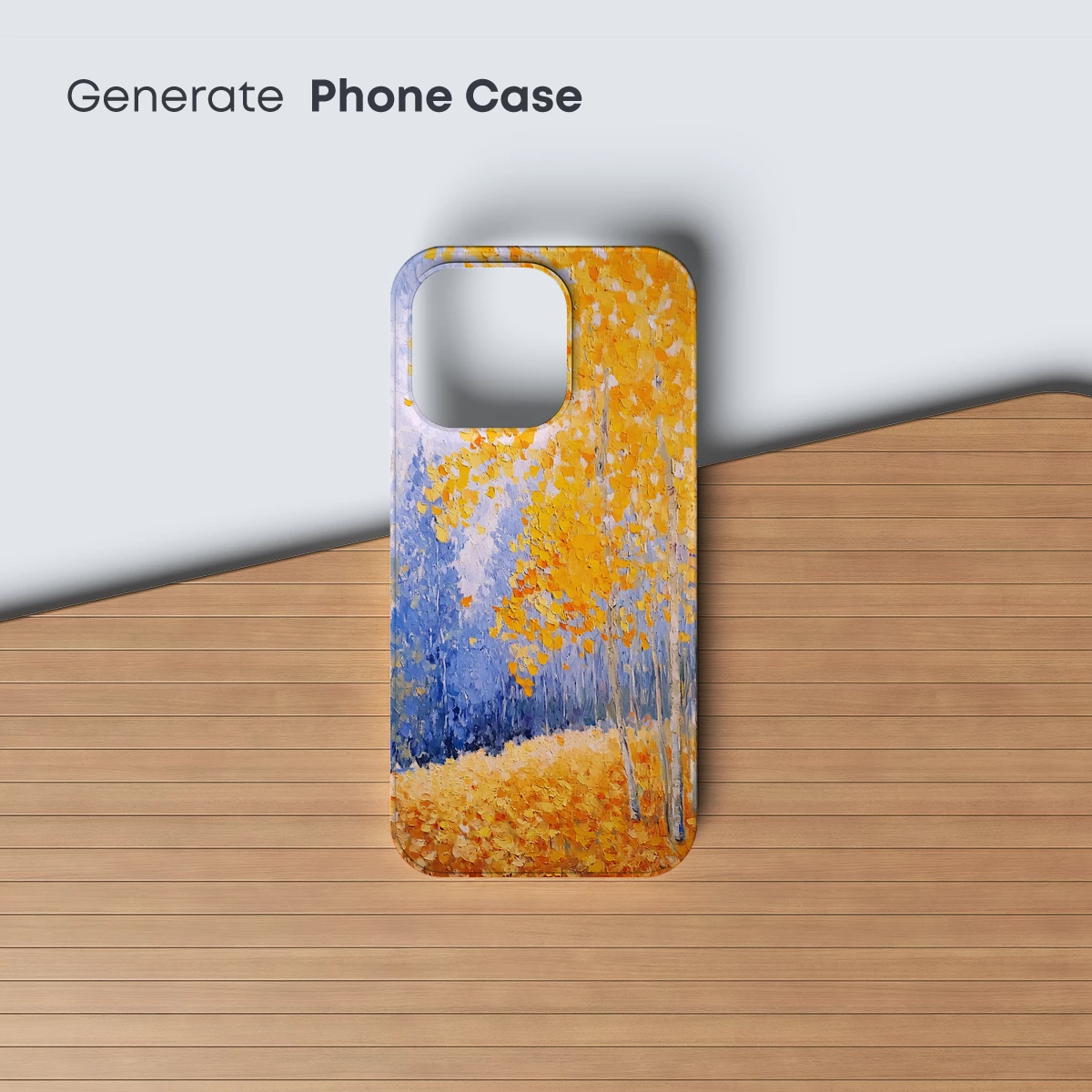 Autumn's Golden Embrace: Impressionist Forest Glow - Image 3