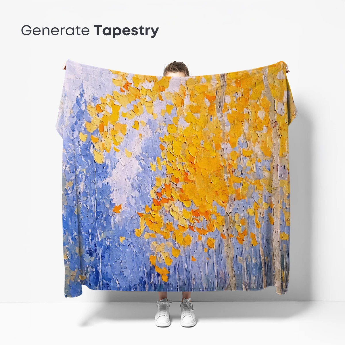 Autumn's Golden Embrace: Impressionist Forest Glow - Image 5