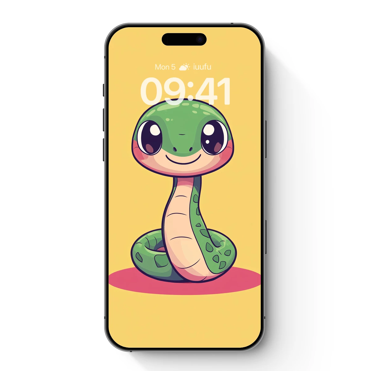 Charming Kawaii Snake: Whimsical Cartoon Delight