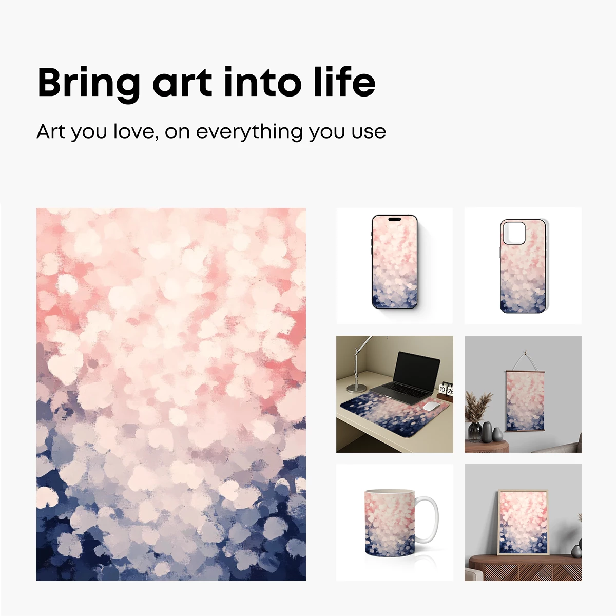 Dawn's Whisper: Abstract Gradient Blooms - Image 2