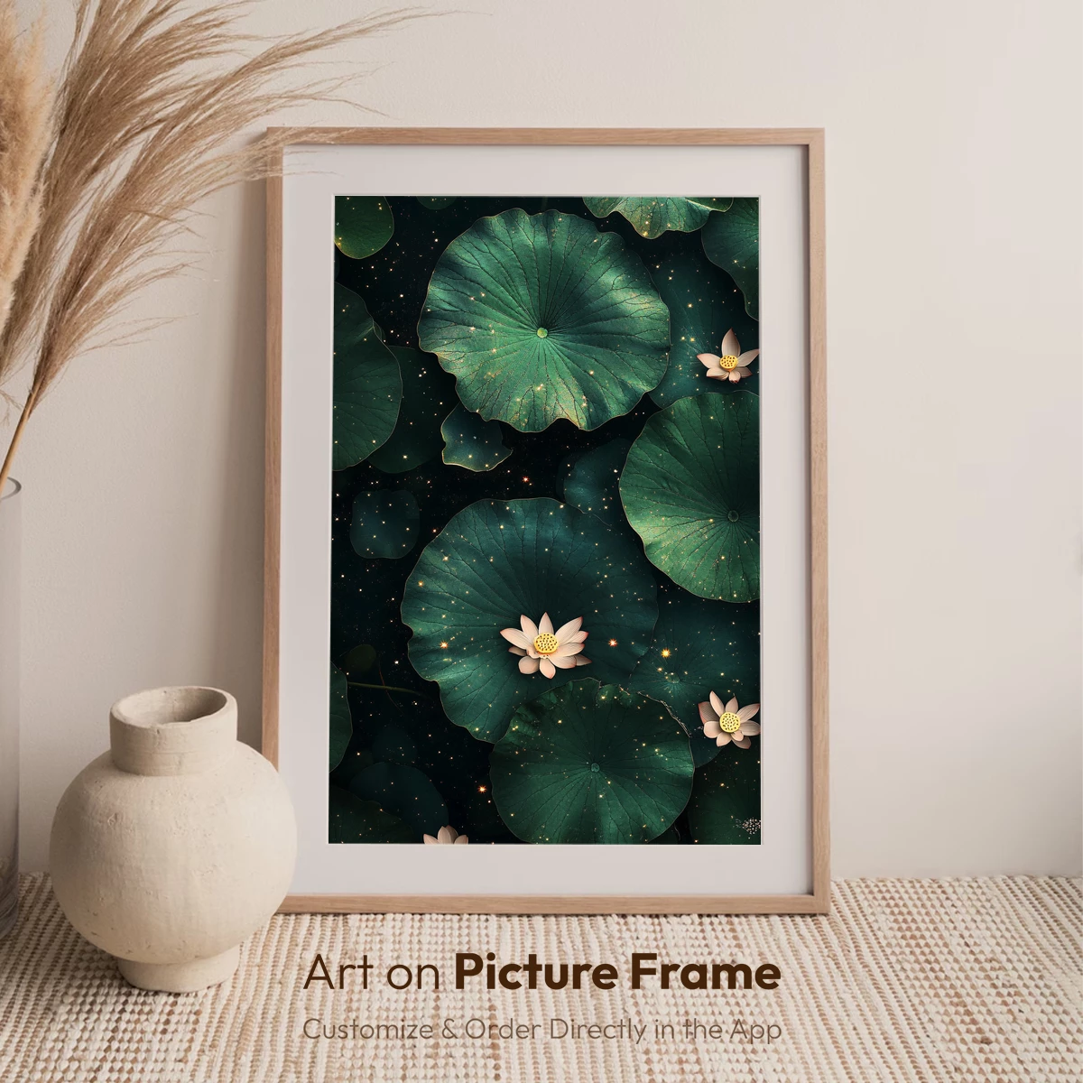 Enchanted Lotus Pond: Mystical Blooms and Luminous Leaves - Image 7