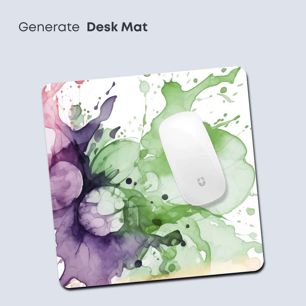 Abstract Ink Fusion: Green, Purple, and Gold Harmony - Image 4