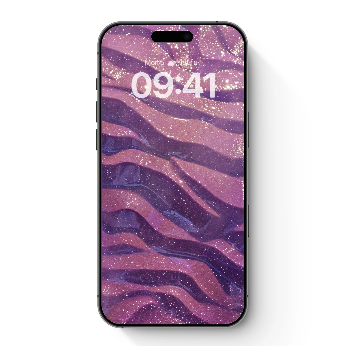 Glimmering Purple Waves: A Textured Odyssey