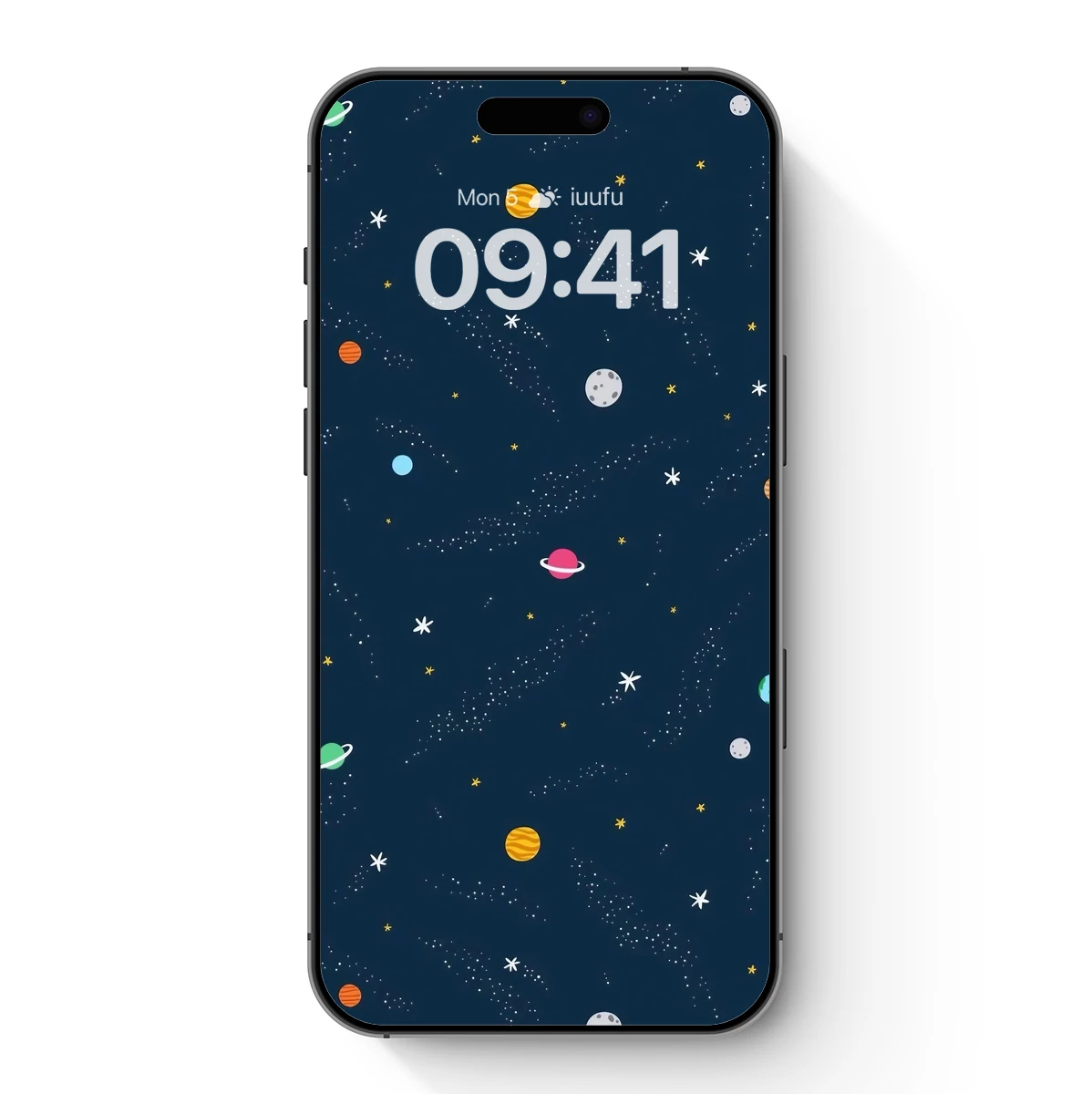 Cosmic Playground: Whimsical Planets in Starry Night