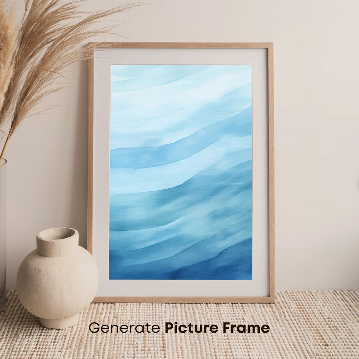 Ethereal Blue Waves: A Digital Watercolor Symphony - Image 7