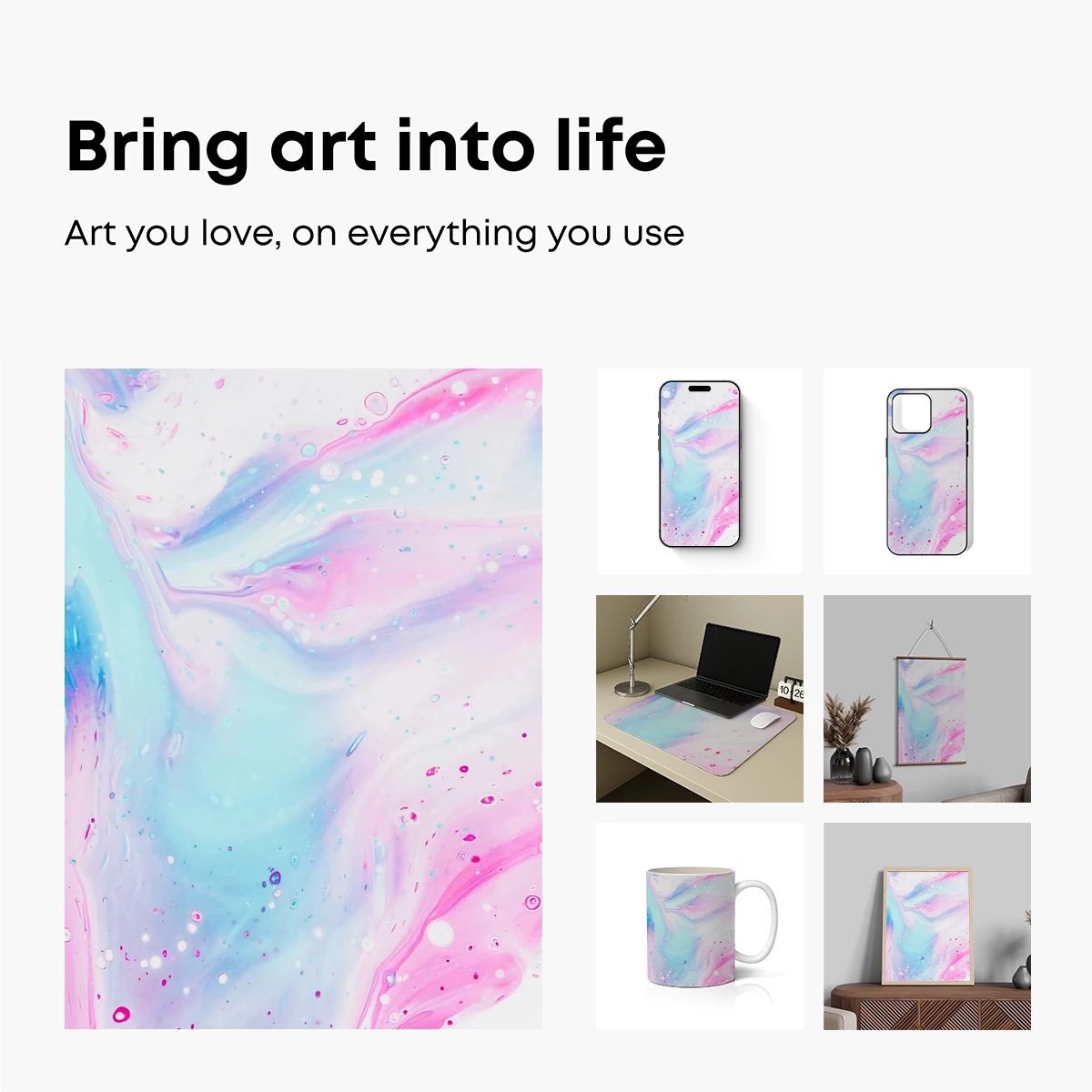 Pastel Swirl Symphony: Abstract Fluid Art - Image 2