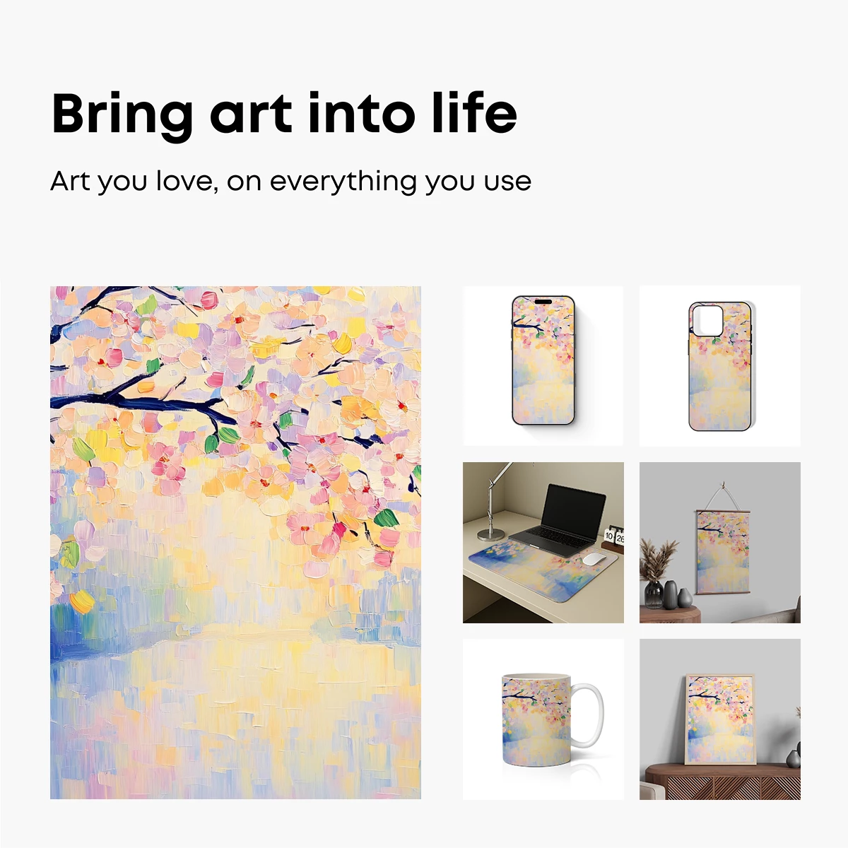 Impressionist Cherry Blossoms: Spring's Palette Symphony - Image 2