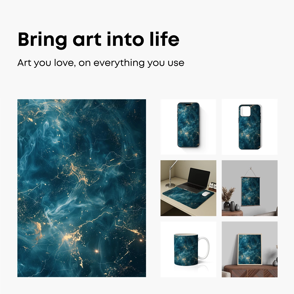 Cosmic Nebula Symphony: Golden Whispers in the Void - Image 2