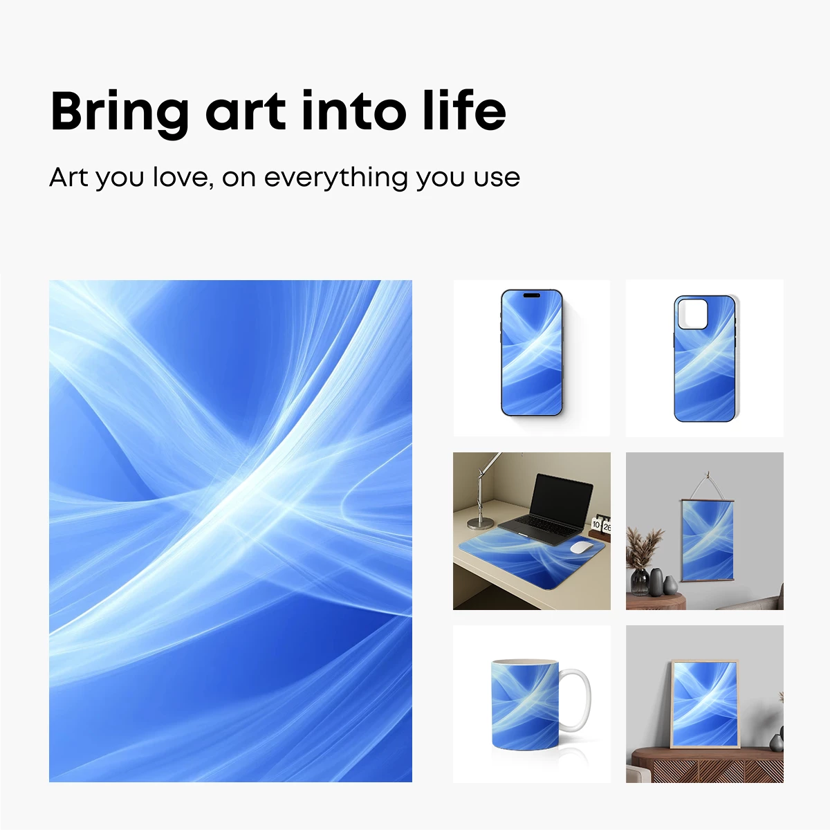 Ethereal Blue Whispers: Abstract Flow Dynamics - Image 2