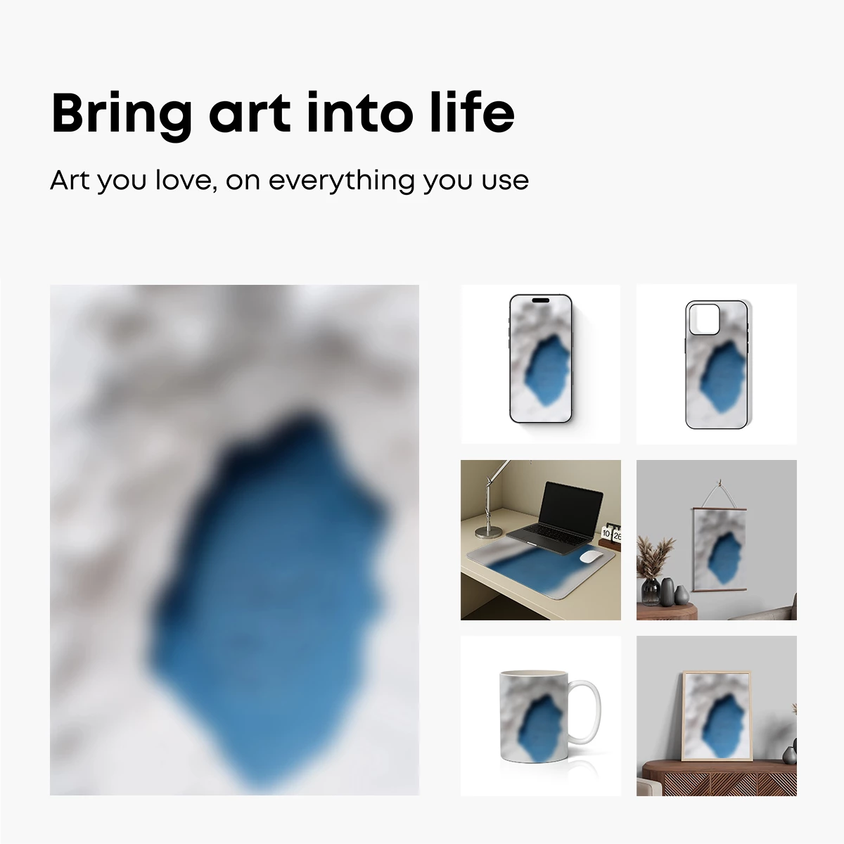 Ethereal Abyss: A Blur of Blue and White - Image 2