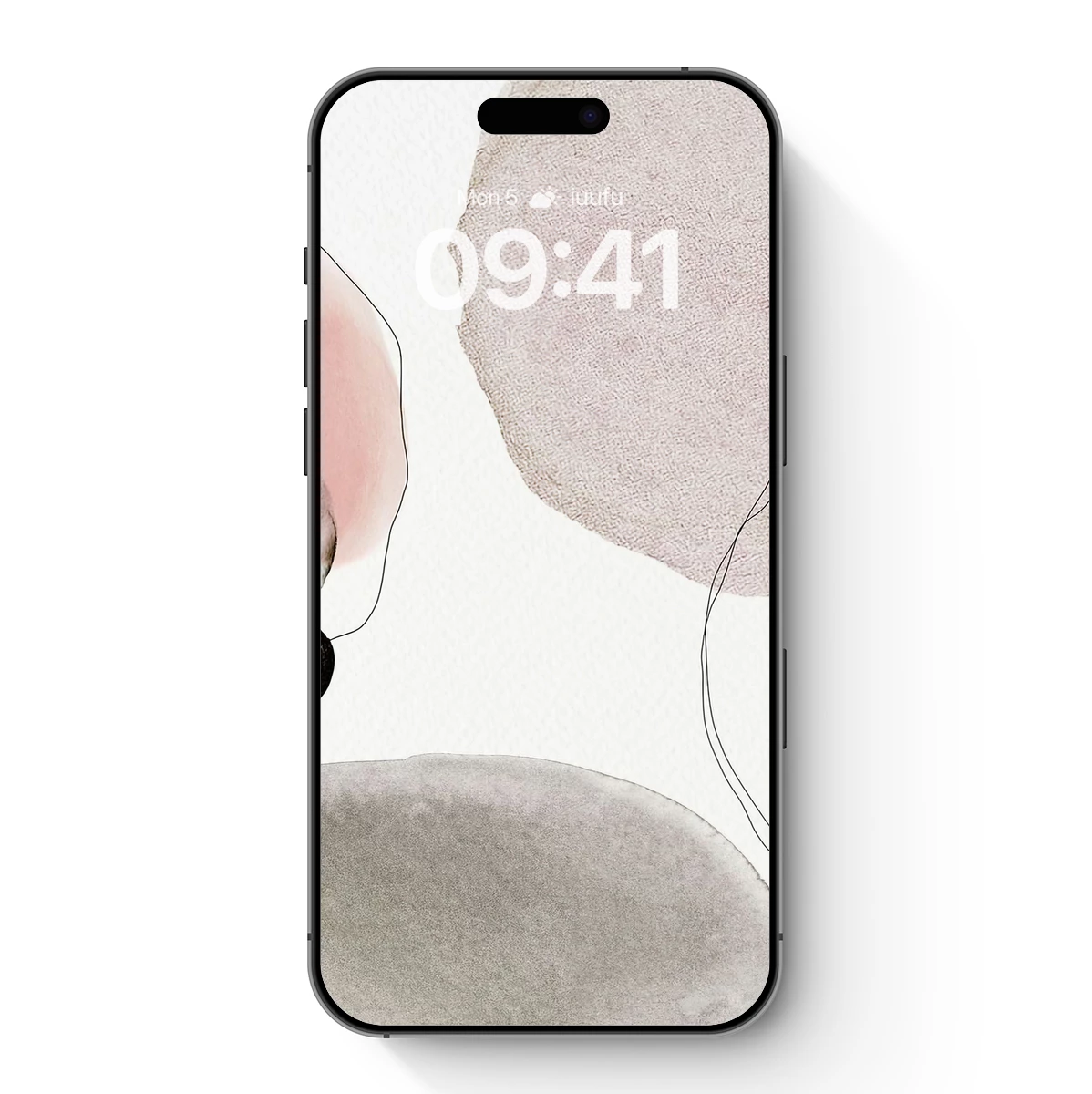 Abstract Watercolor Harmony: Soft Circles and Lines