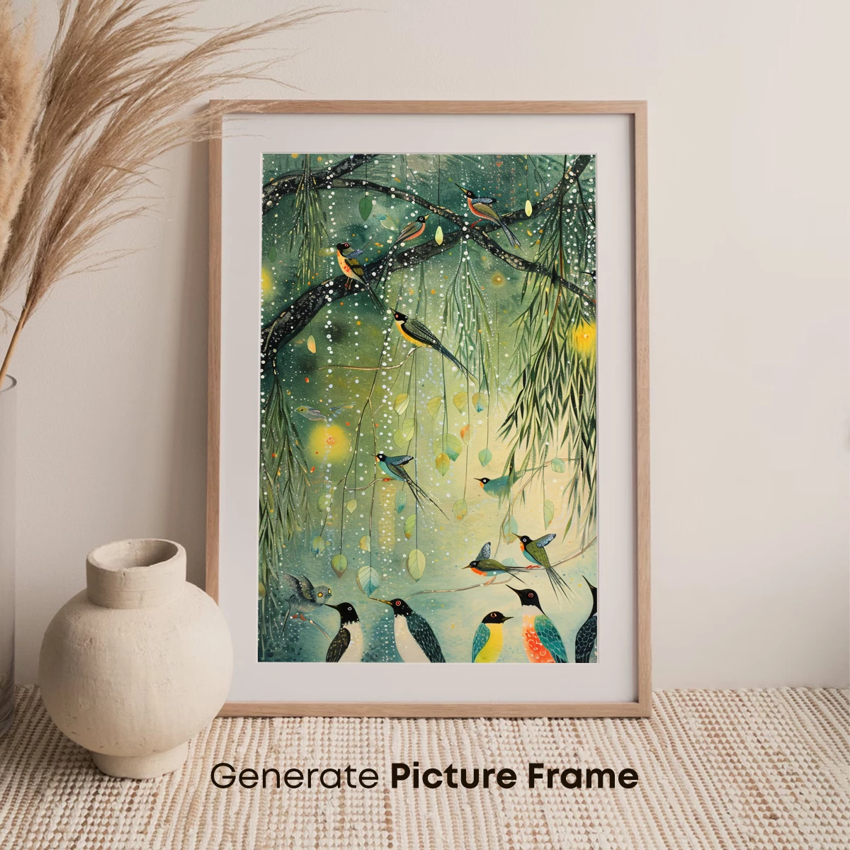 Enchanted Avian Symphony in Luminous Forest - Image 7