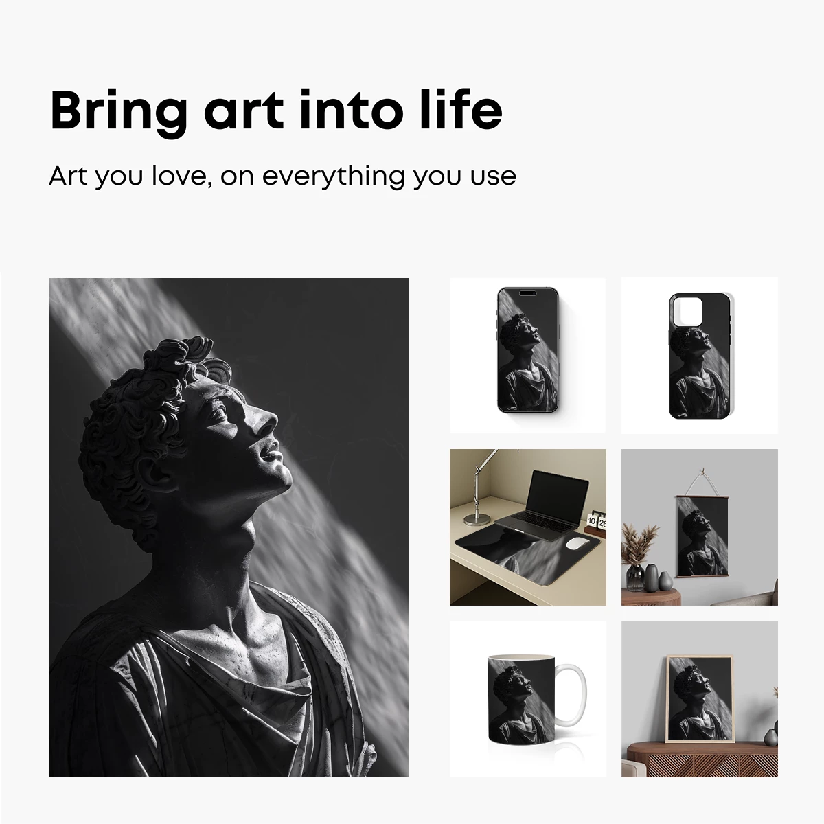 Eternal Gaze: Sculpted in Light and Shadow - Image 2