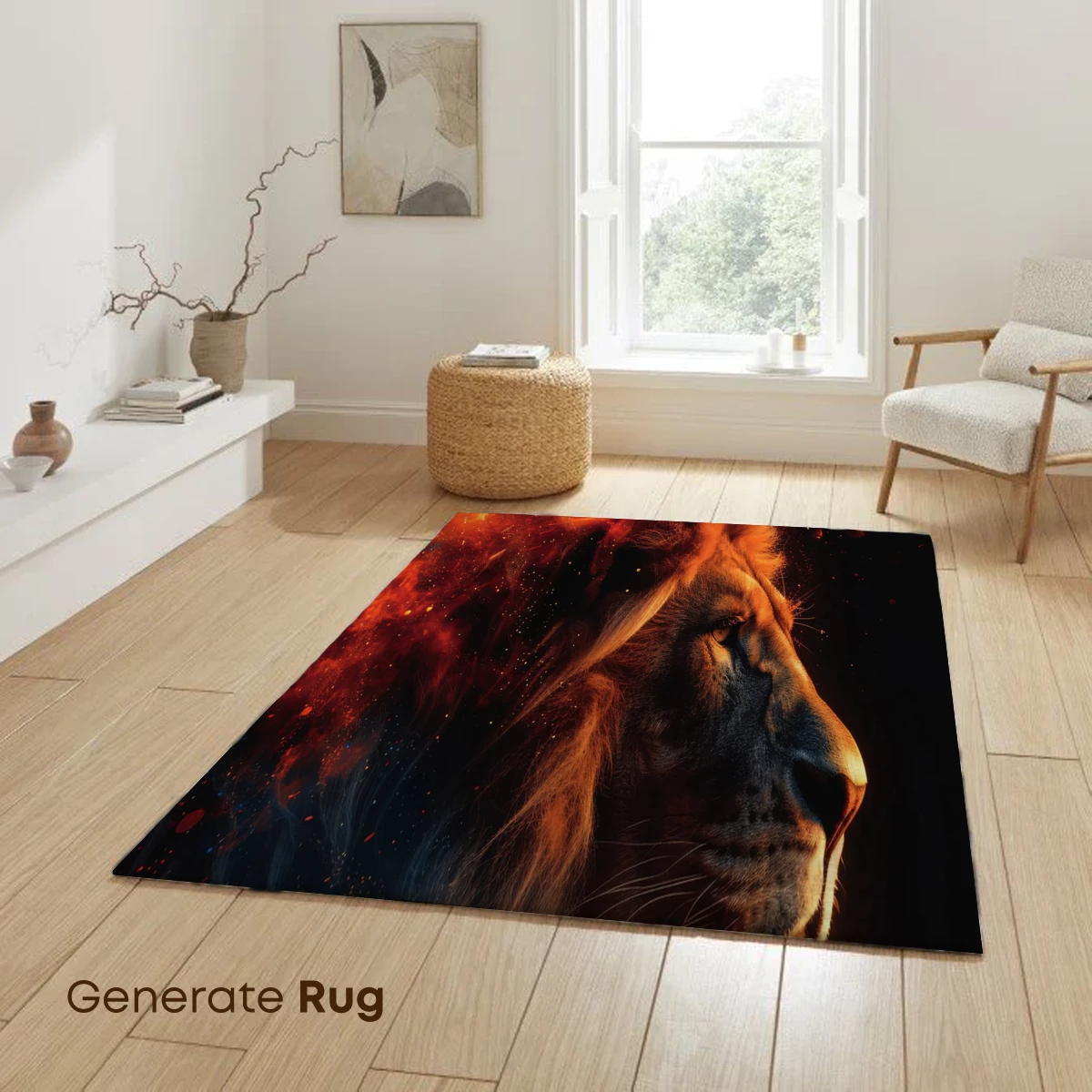 Flaming Lion: Mythic Majesty in Fire and Smoke - Image 6