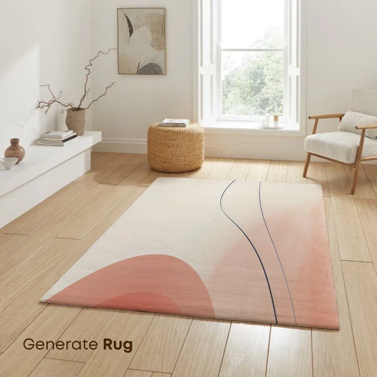 Abstract Dawn: Pink Circles and Wavy Lines - Image 6