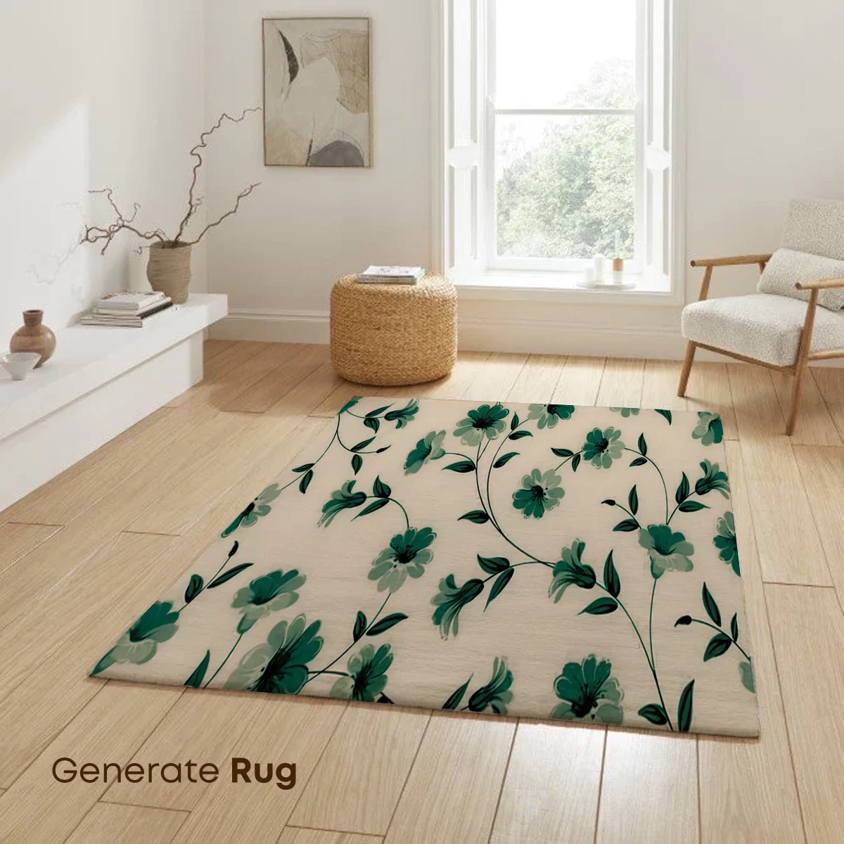 Emerald Vine Whisper: A Botanical Tapestry - Image 6