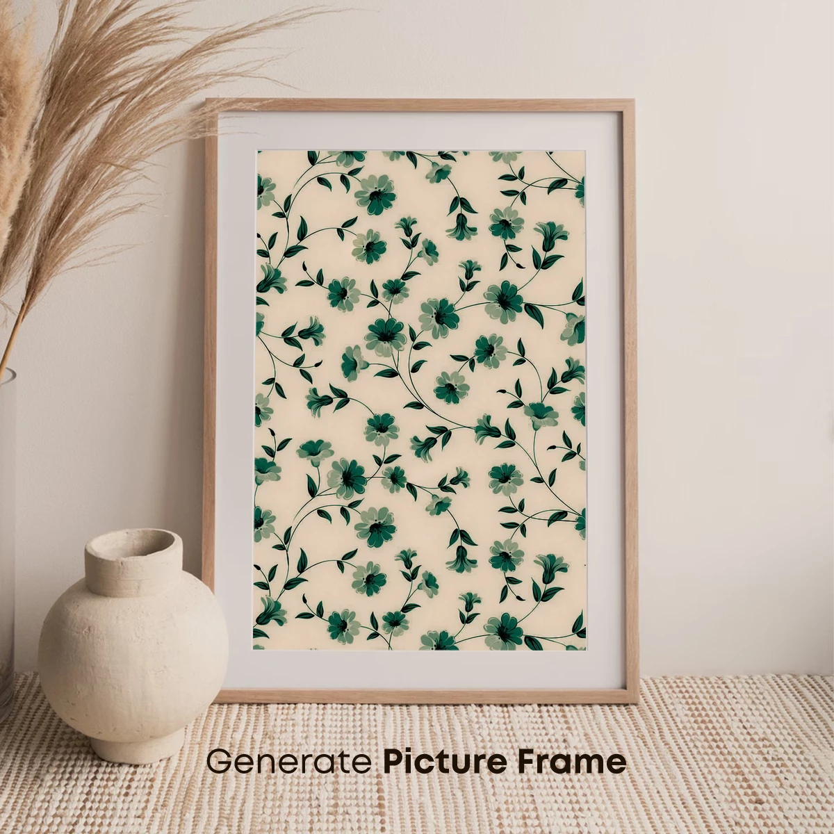 Emerald Vine Whisper: A Botanical Tapestry - Image 7