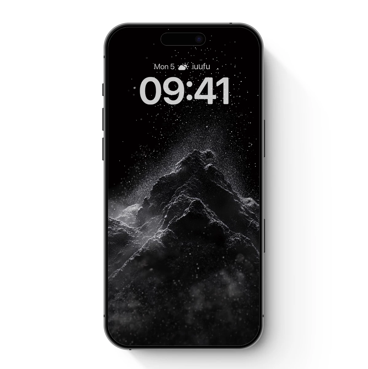 Ethereal Mountain Peak in Monochrome