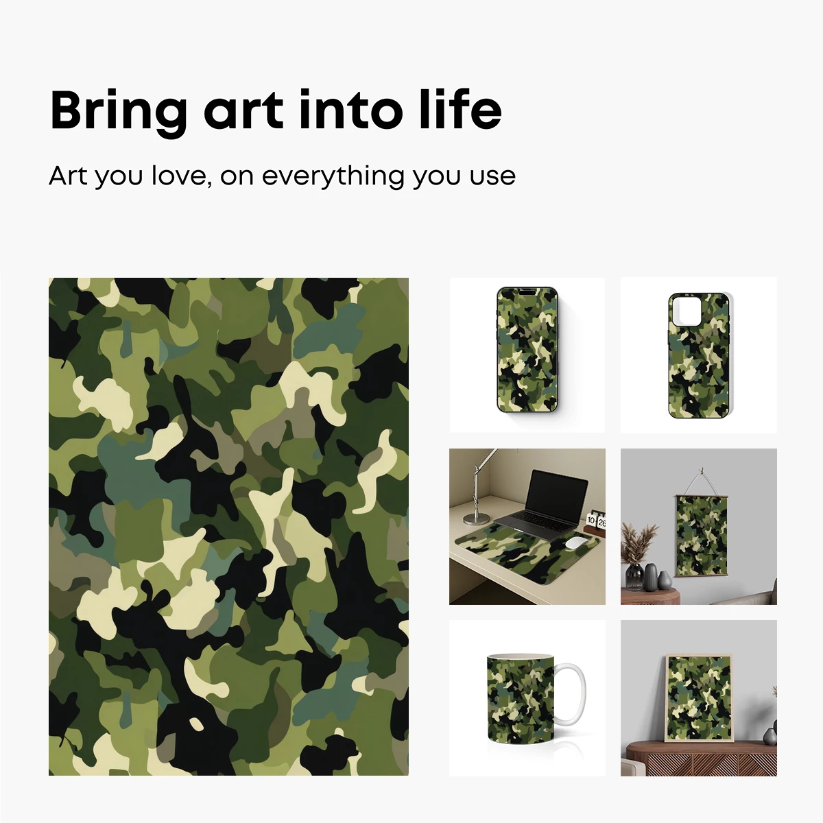 Forest Camo Symphony: Nature's Abstract Palette - Image 2