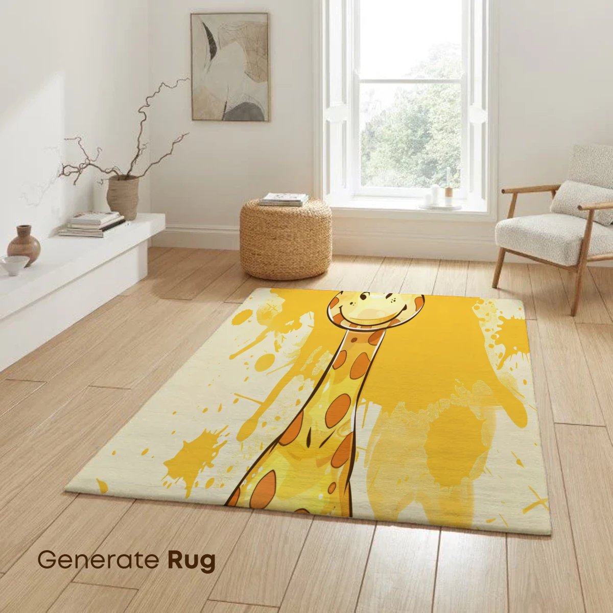 Charming Giraffe in Splatter Art - Image 6