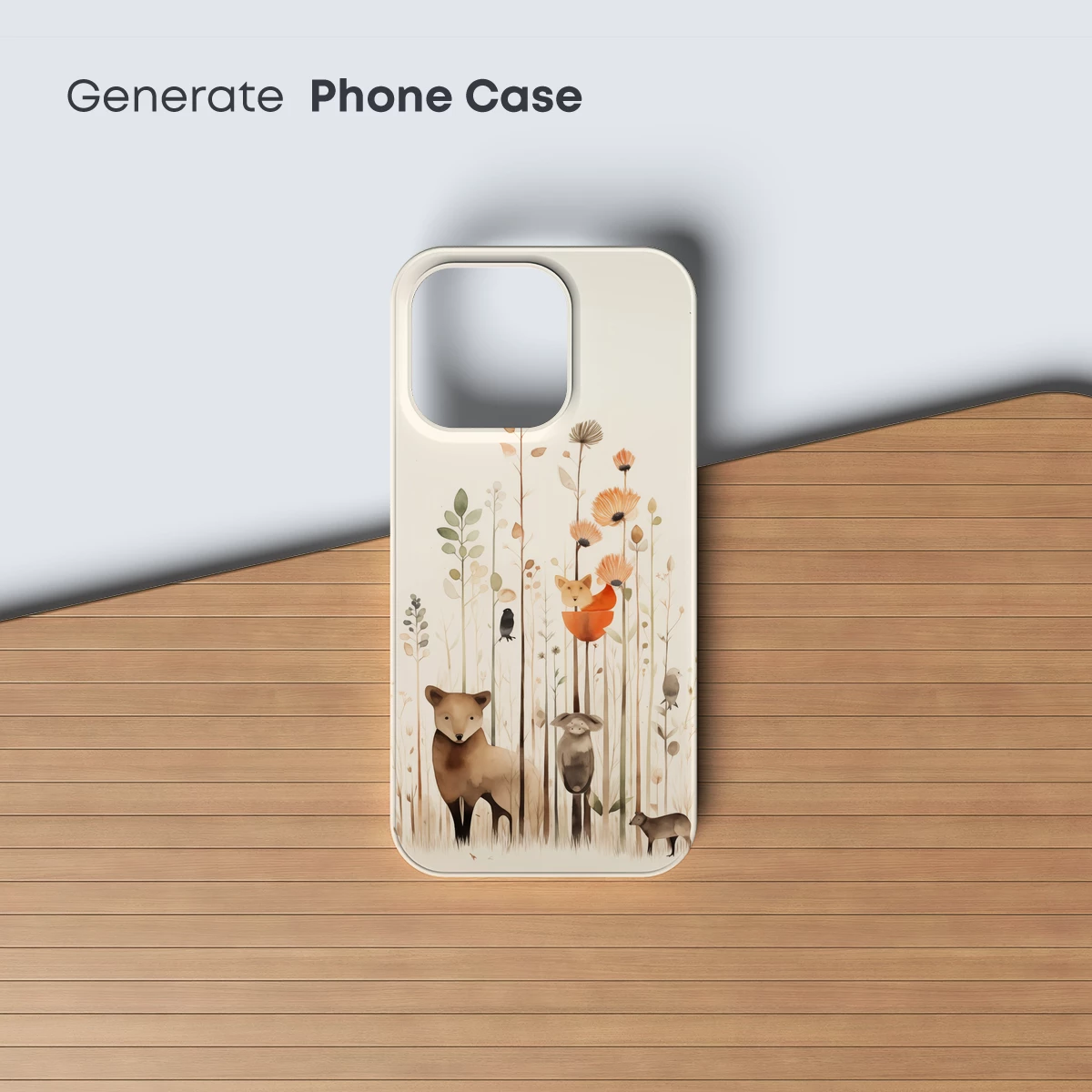 Enchanted Forest Whimsy: Animals Amidst Floral Dreams - Image 3