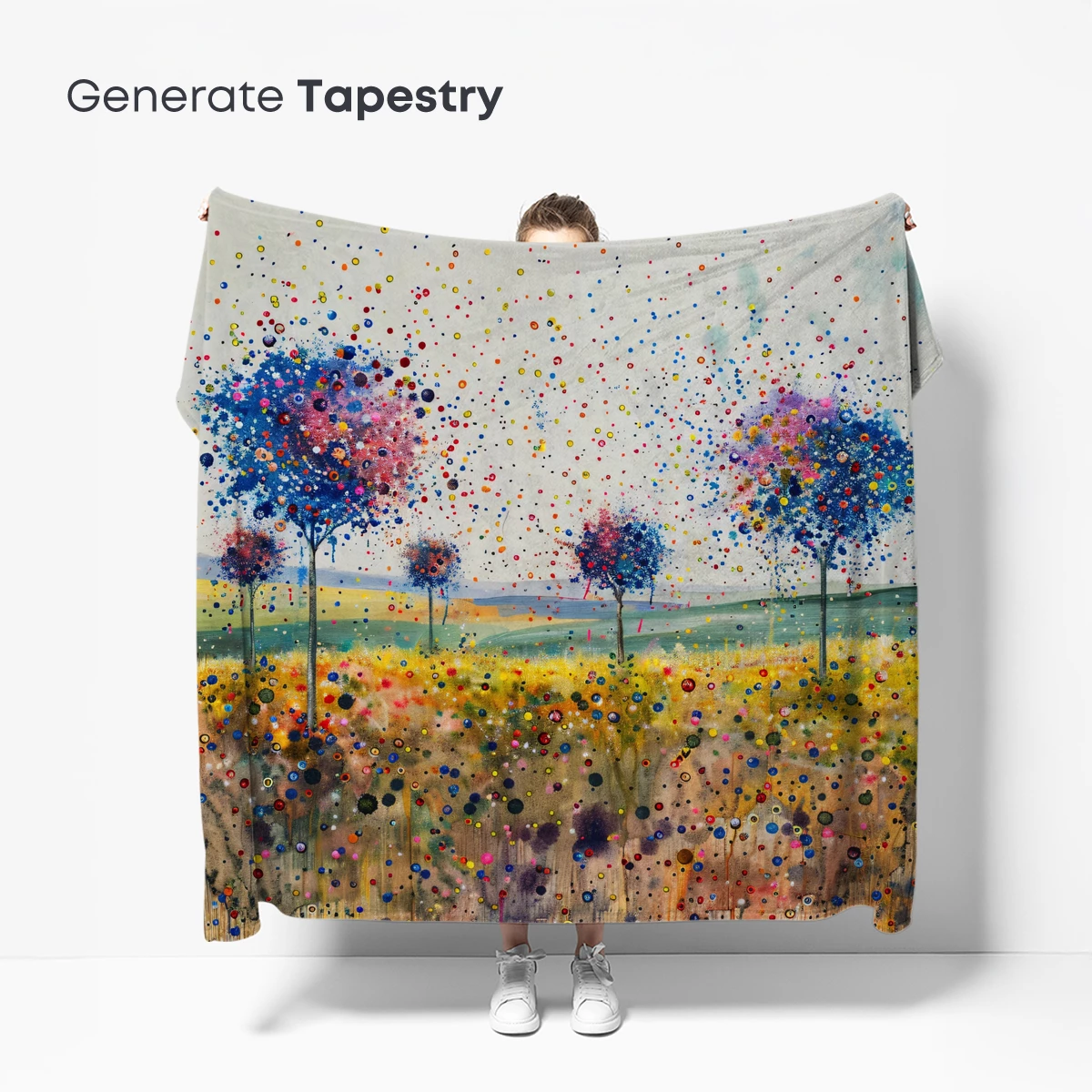 Dot-Painted Dream Trees: A Vibrant Field of Fantasy - Image 5