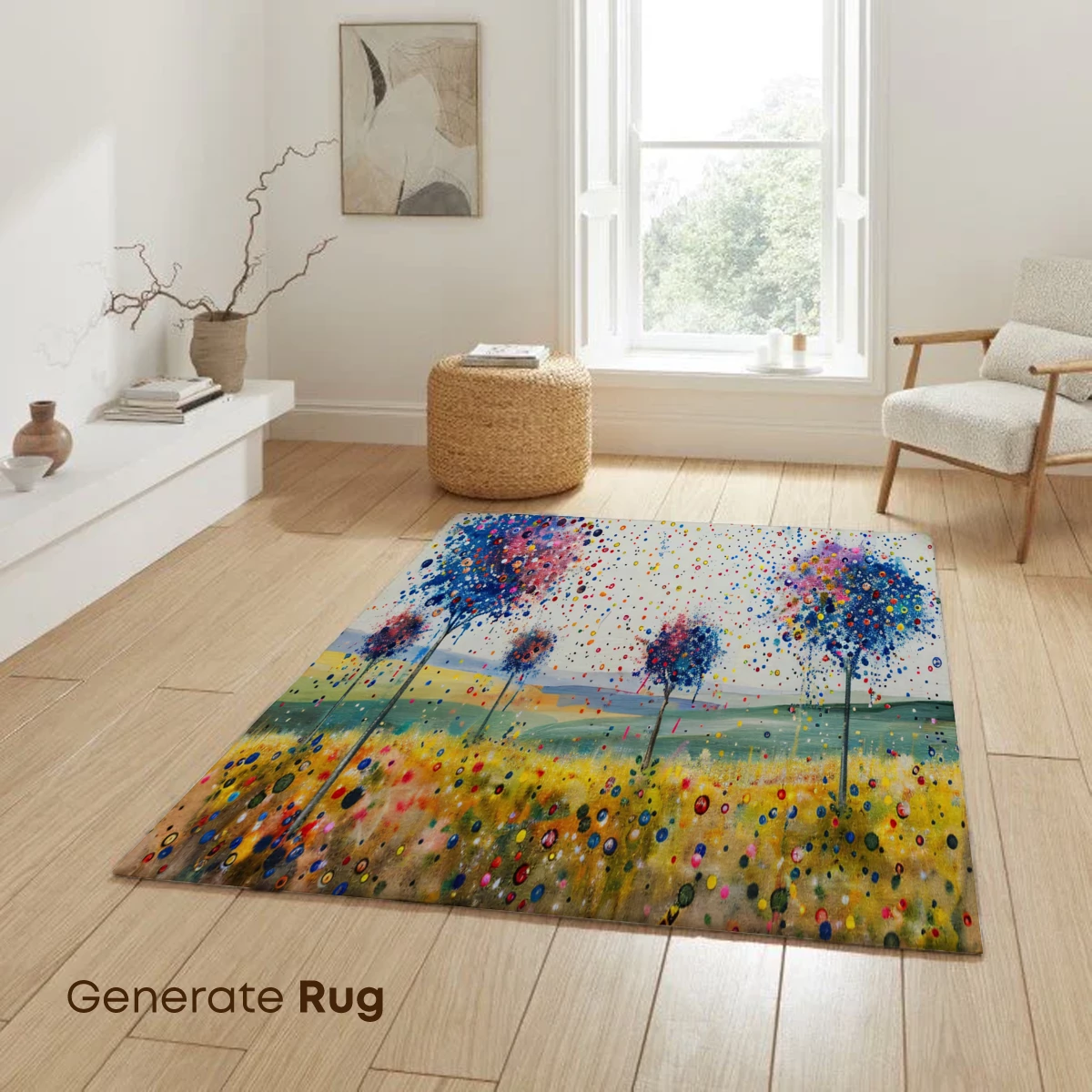 Dot-Painted Dream Trees: A Vibrant Field of Fantasy - Image 6