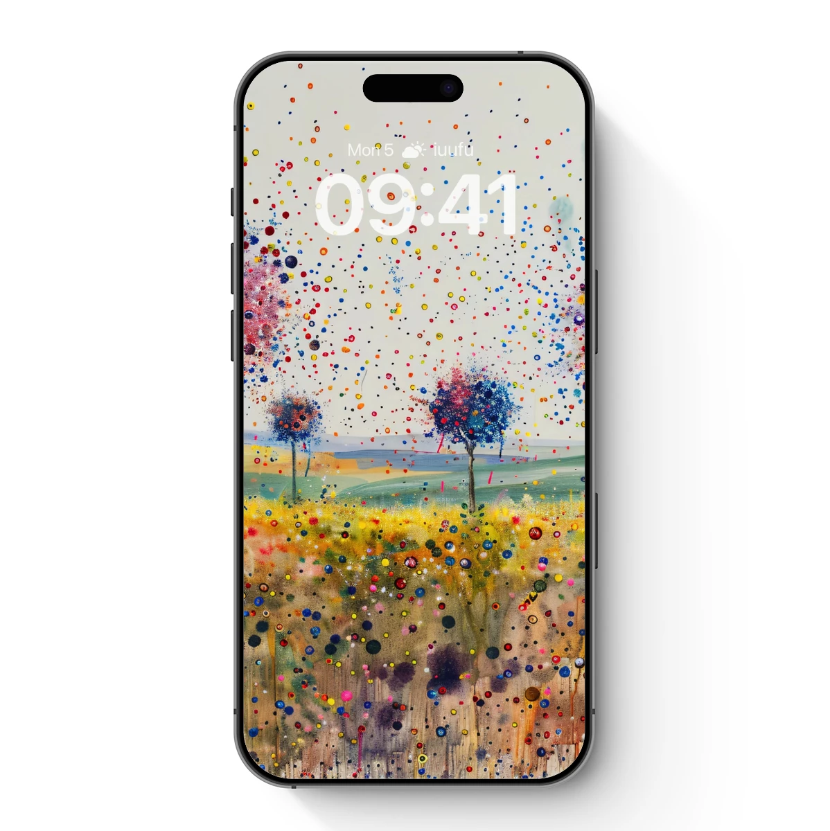 Dot-Painted Dream Trees: A Vibrant Field of Fantasy Dot-Painted Dream Trees: A Vibrant Field of Fantasy