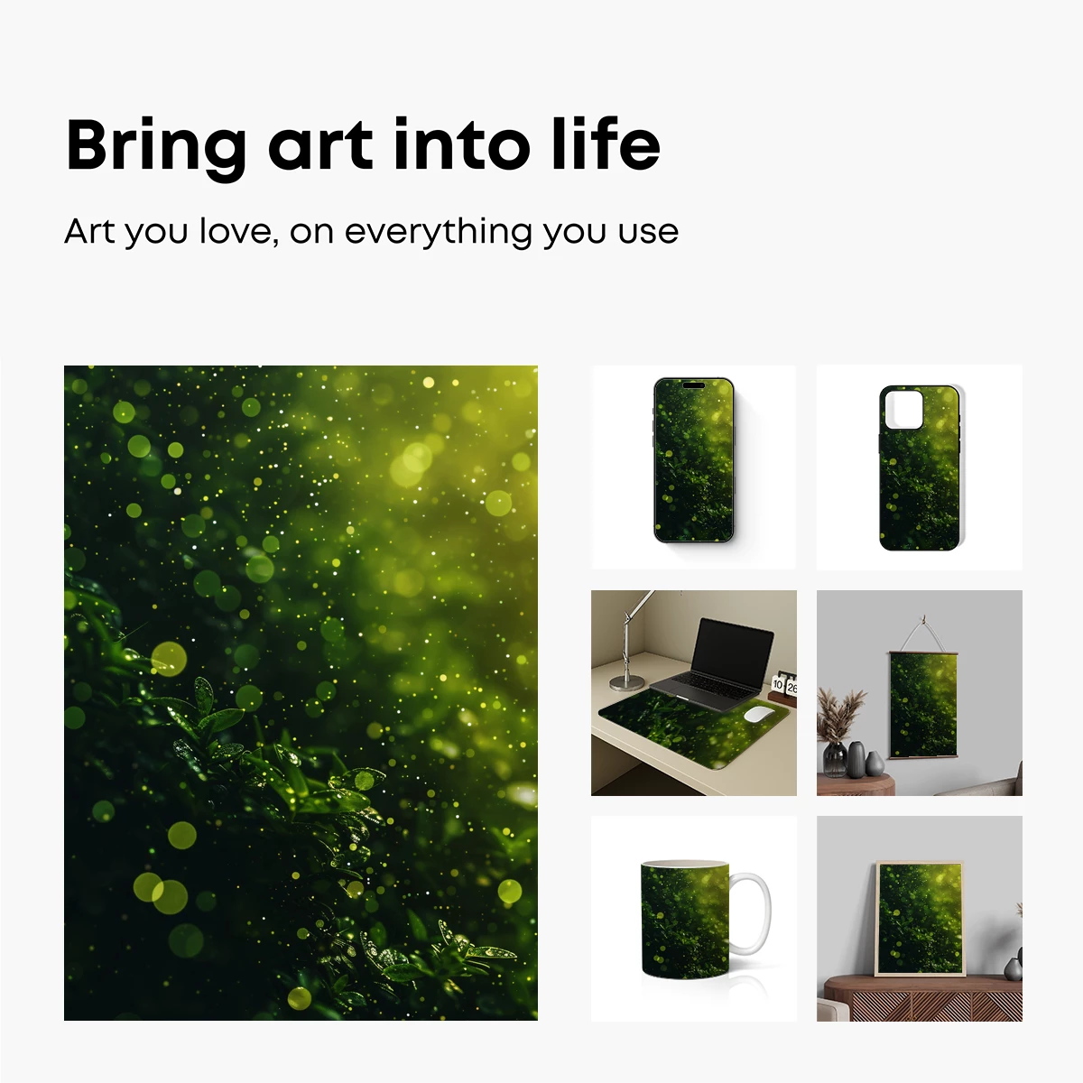 Enchanted Forest Glow: Luminous Greenery - Image 2