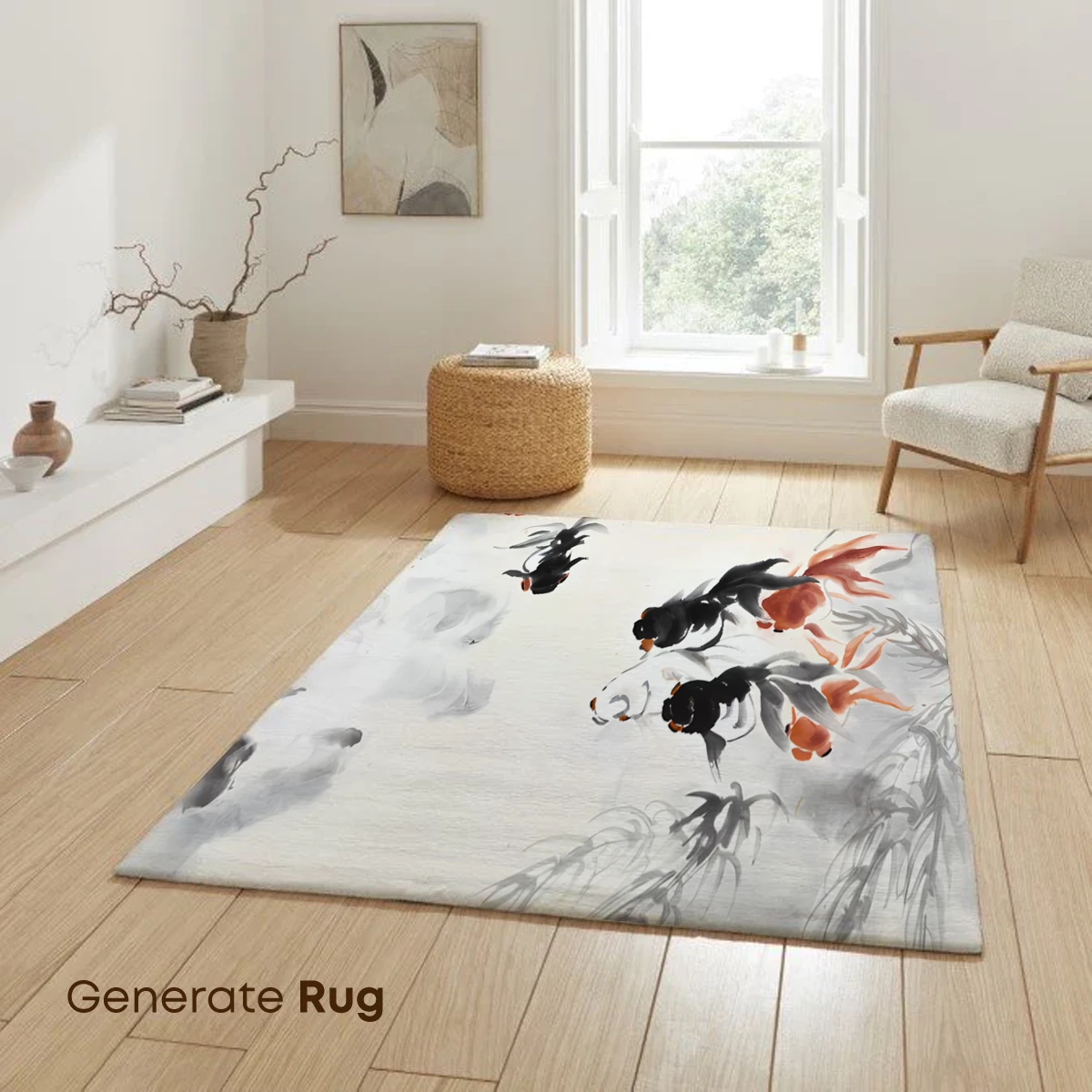 Ink Dance of Goldfish: Zen Aquatic Elegance - Image 6