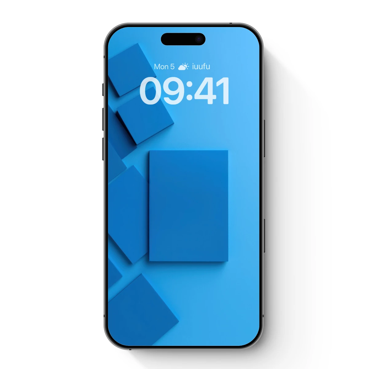 Blue Geometric Harmony: A Study in Depth and Shadow