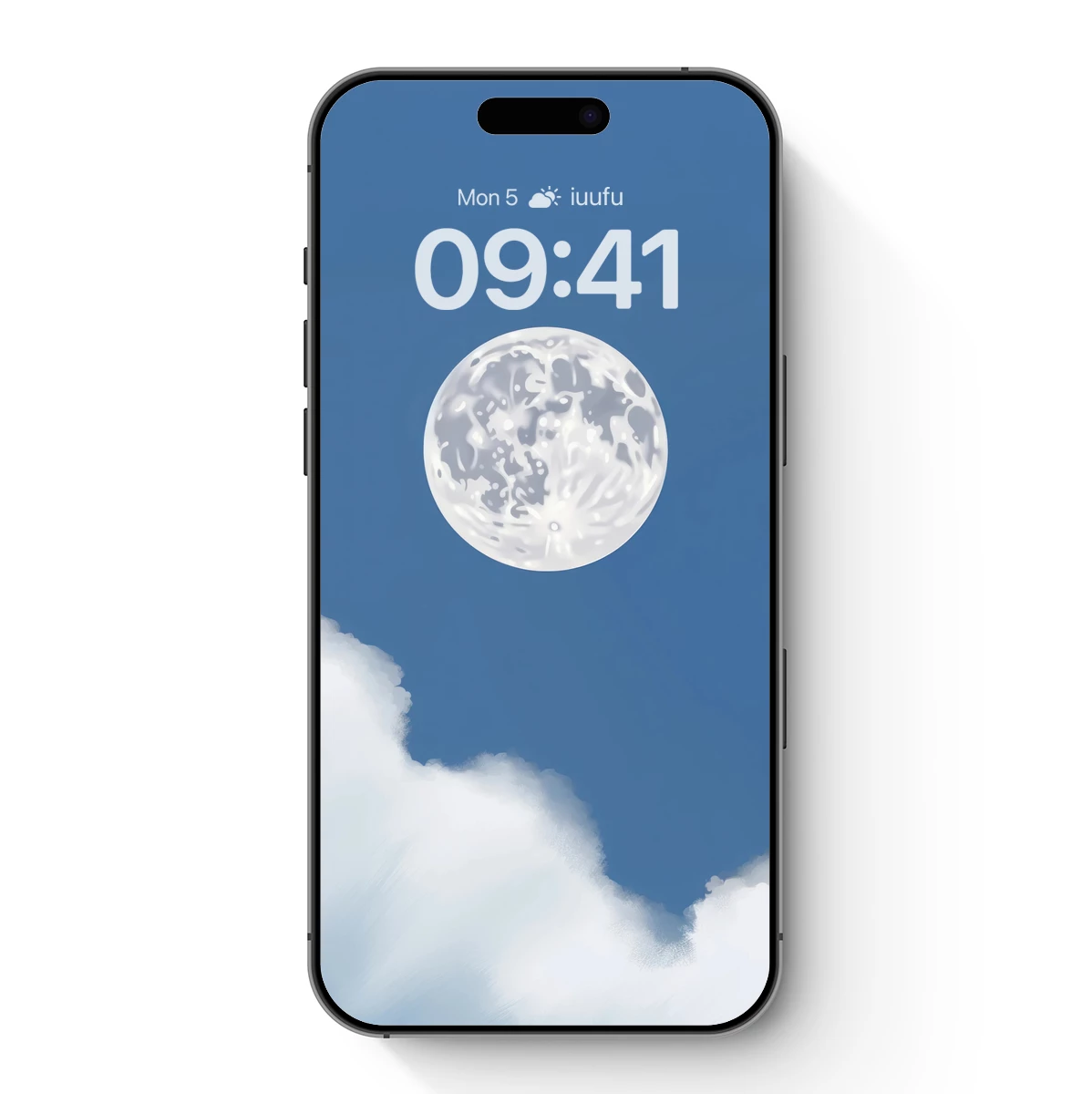 Ethereal Moonrise Above Clouds