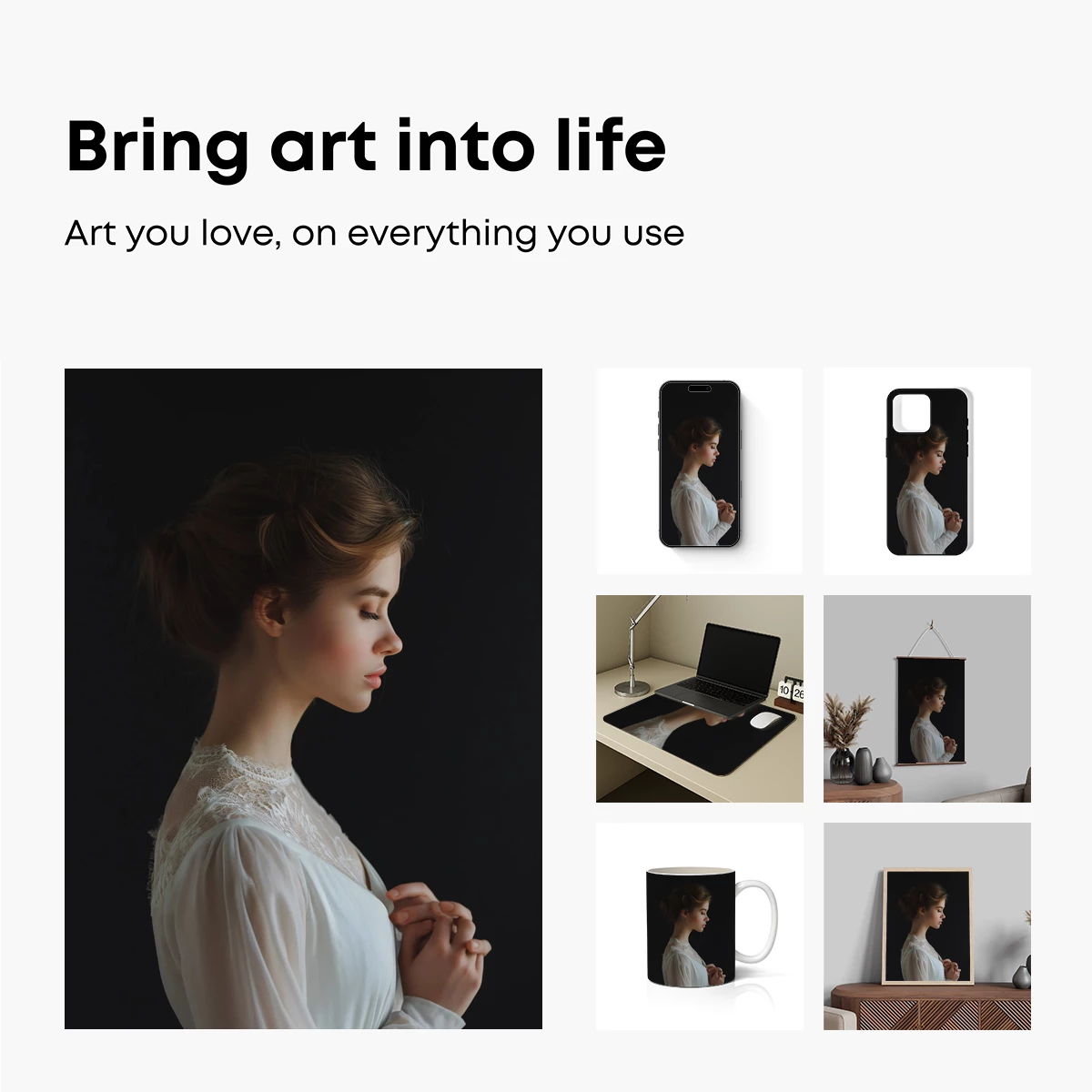 Elegant Solitude: Lace and Shadow - Image 2