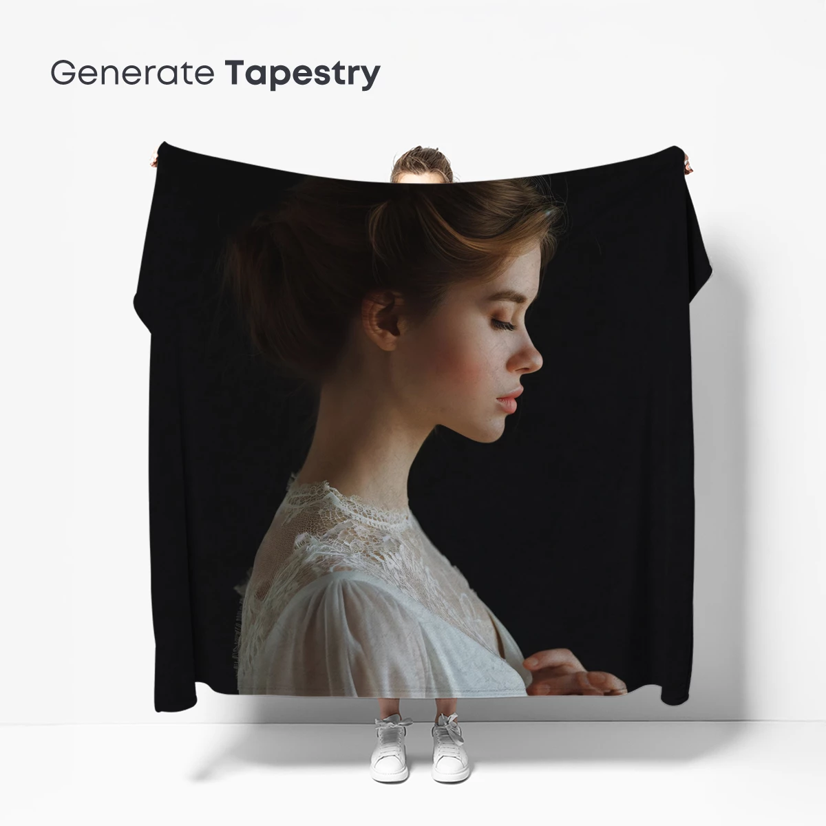 Elegant Solitude: Lace and Shadow - Image 5